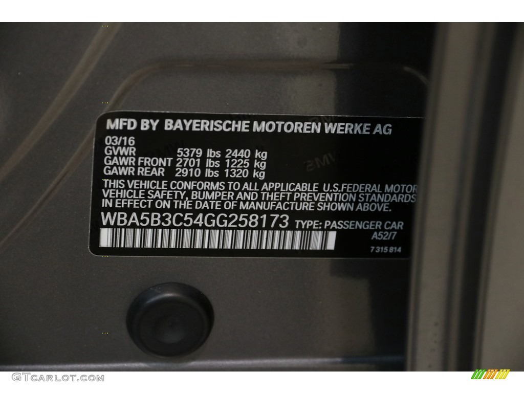 2016 5 Series 535i xDrive Sedan - Space Grey Metallic / Mocha photo #27