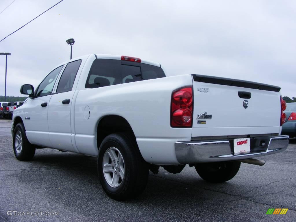 2008 Ram 1500 Big Horn Edition Quad Cab - Bright White / Medium Slate Gray photo #6