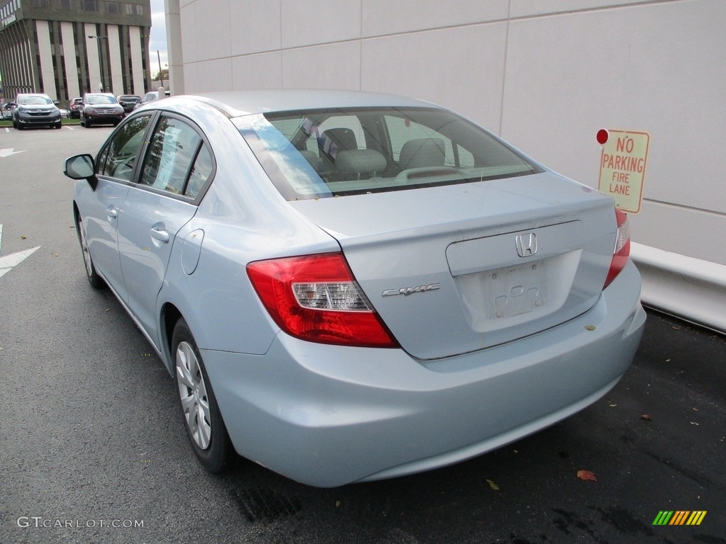 2012 Civic LX Sedan - Cool Mist Metallic / Beige photo #3