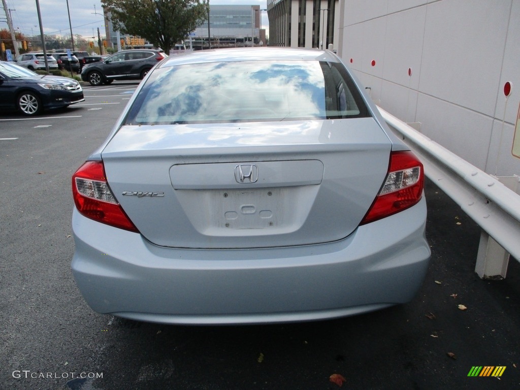 2012 Civic LX Sedan - Cool Mist Metallic / Beige photo #4