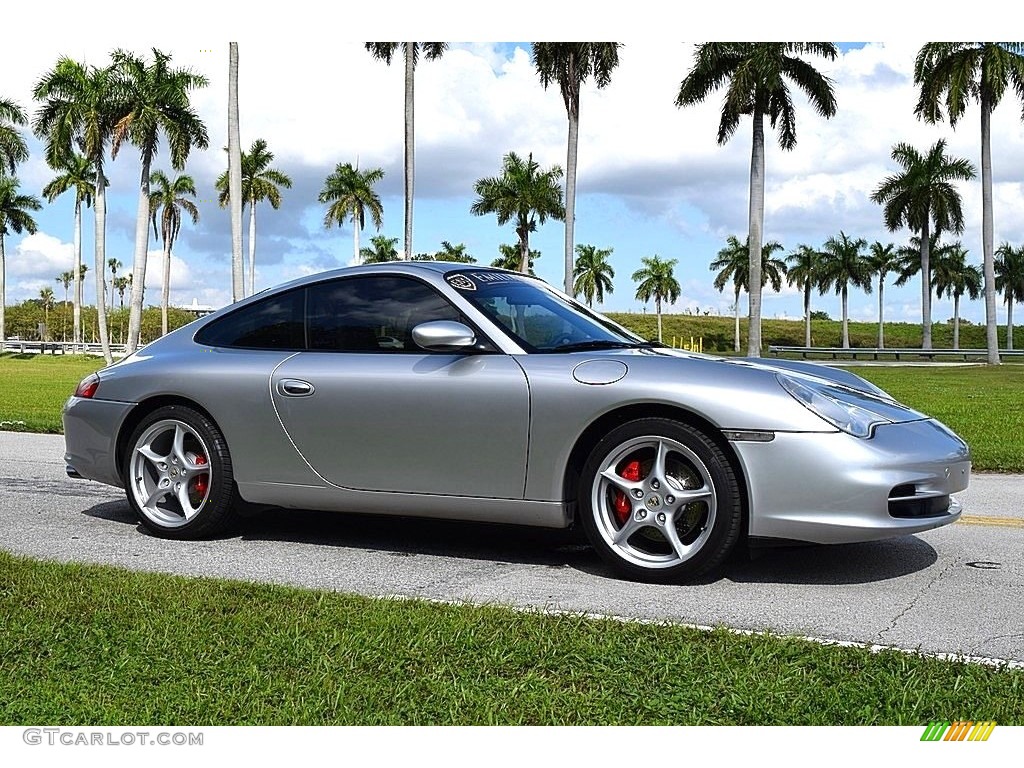 Arctic Silver Metallic 2002 Porsche 911 Carrera Coupe Exterior Photo #135880581