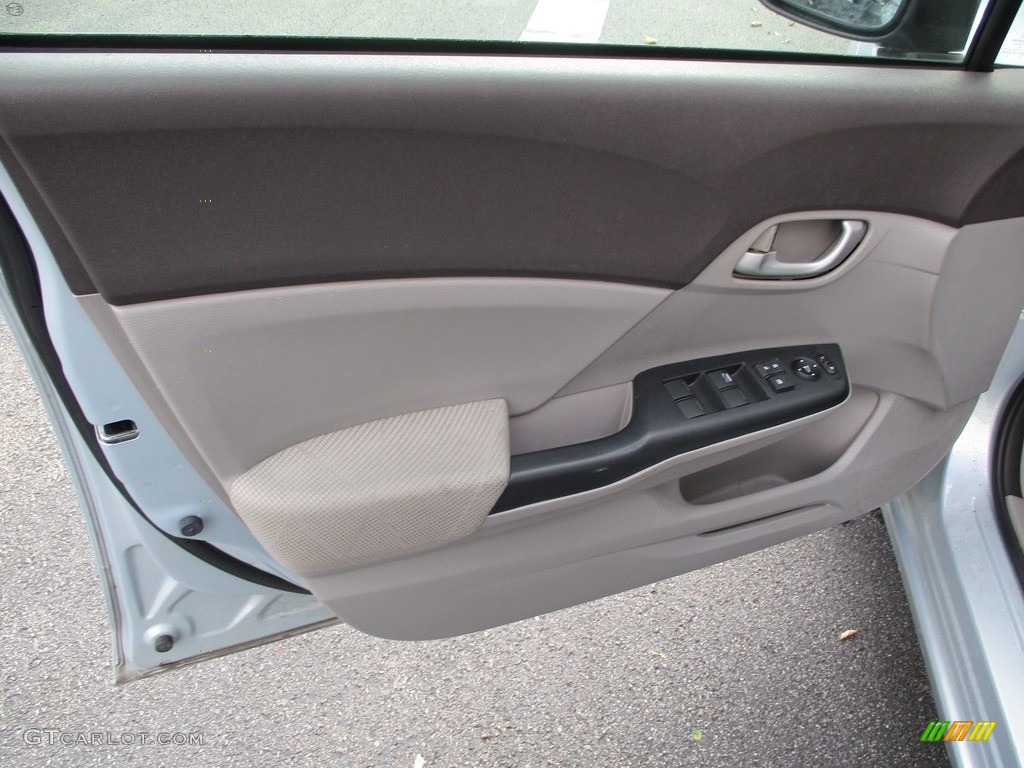 2012 Civic LX Sedan - Cool Mist Metallic / Beige photo #10