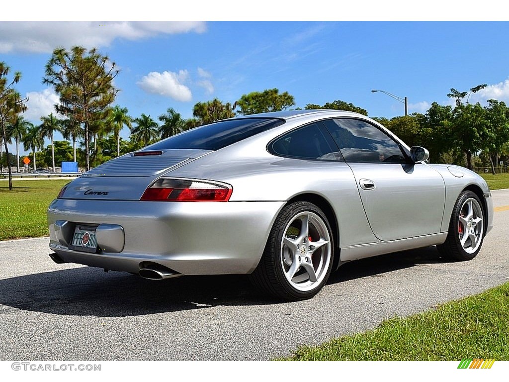 2002 911 Carrera Coupe - Arctic Silver Metallic / Black photo #4