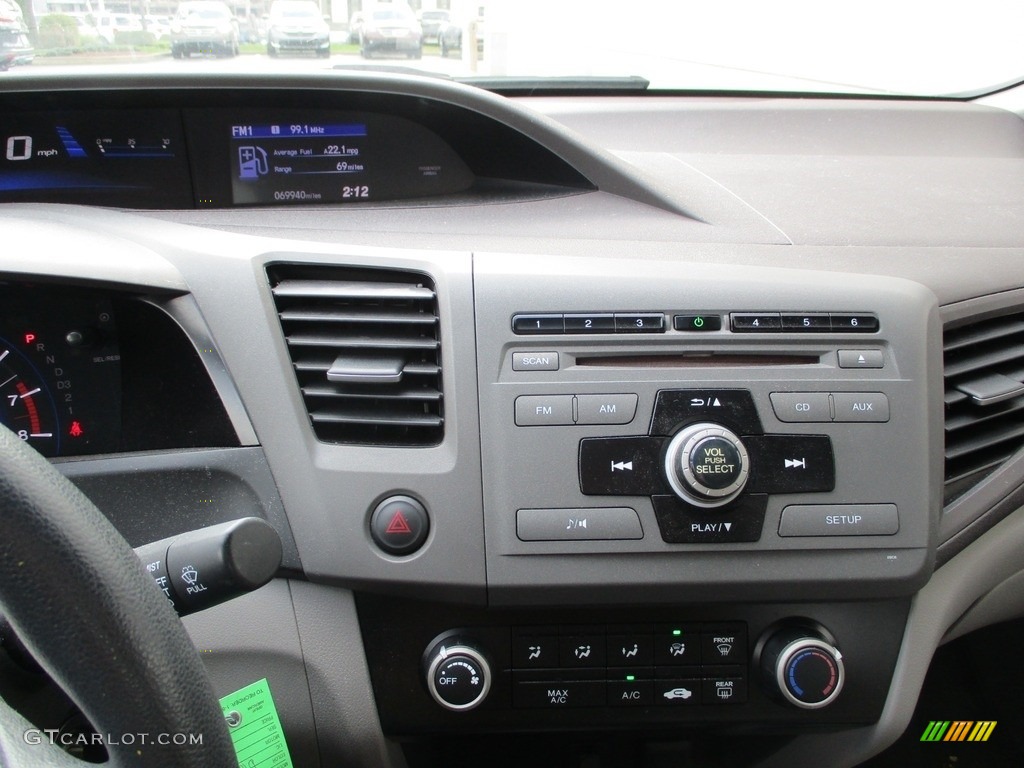 2012 Civic LX Sedan - Cool Mist Metallic / Beige photo #15