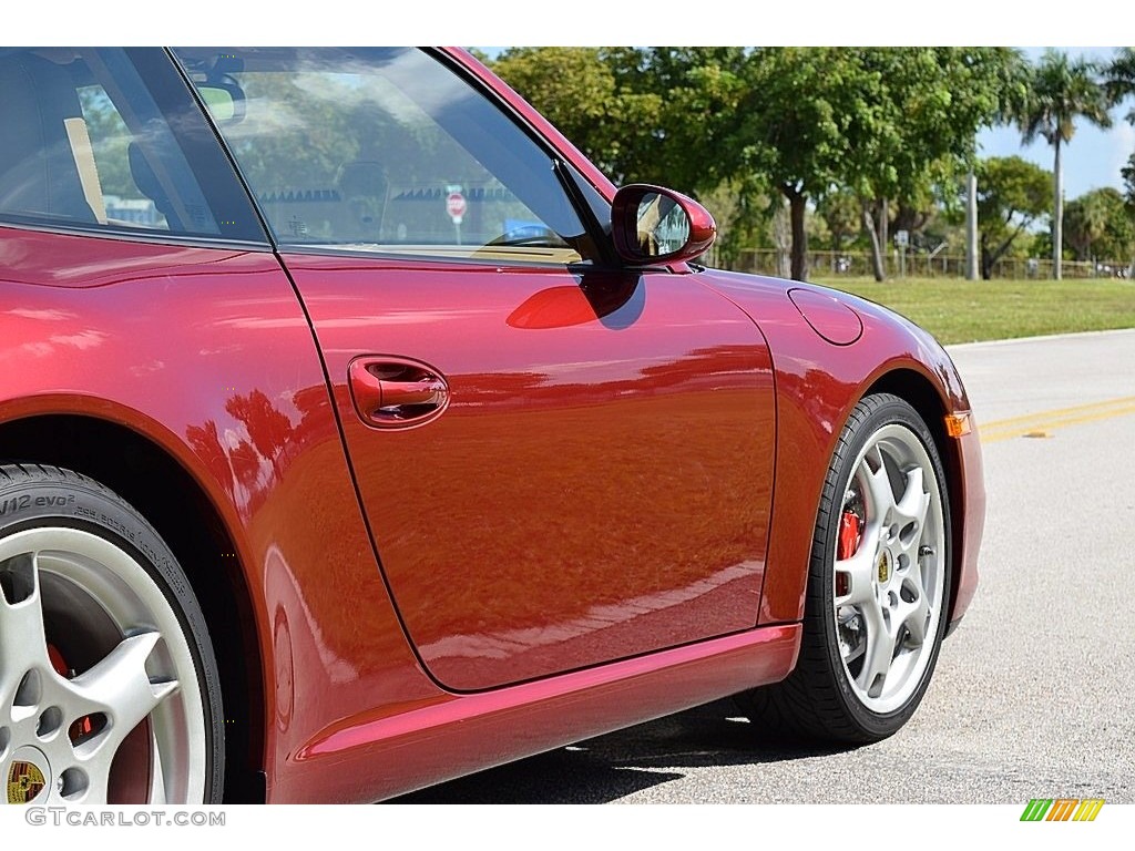 2008 911 Carrera S Coupe - Ruby Red Metallic / Sand Beige photo #6