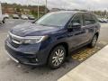 2020 Obsidian Blue Pearl Honda Pilot EX-L AWD  photo #4