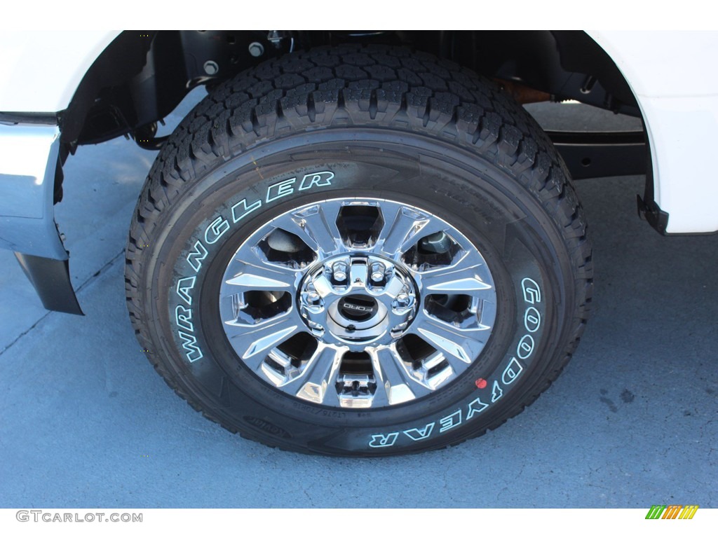 2019 F350 Super Duty XLT Crew Cab 4x4 - Oxford White / Camel photo #5