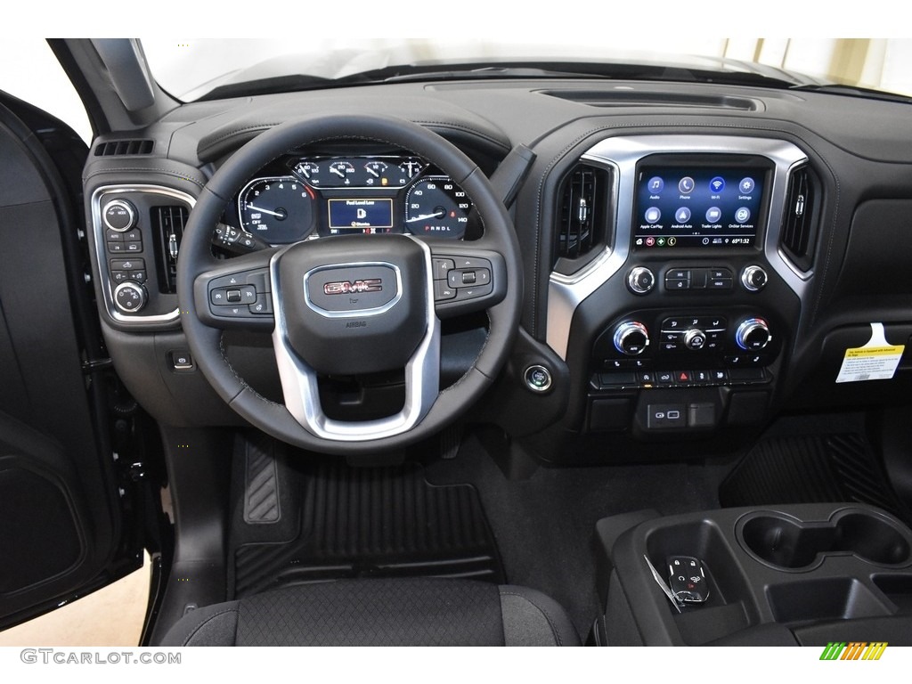 2020 GMC Sierra 1500 SLE Double Cab 4WD Jet Black Dashboard Photo #135887991