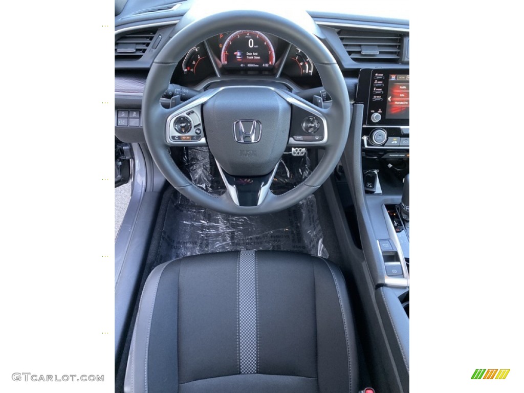 2020 Honda Civic Sport Sedan Black Steering Wheel Photo #135890001