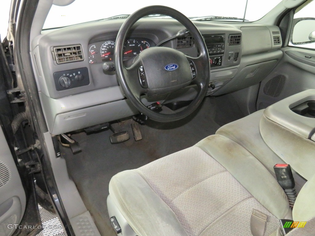 2003 F250 Super Duty XL SuperCab 4x4 - Black / Medium Flint Grey photo #20