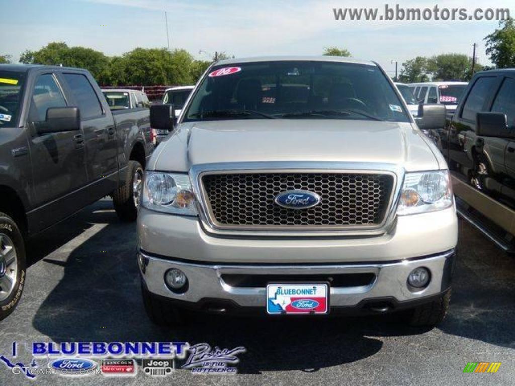 2006 F150 Lariat SuperCrew 4x4 - Smokestone Metallic / Black photo #2