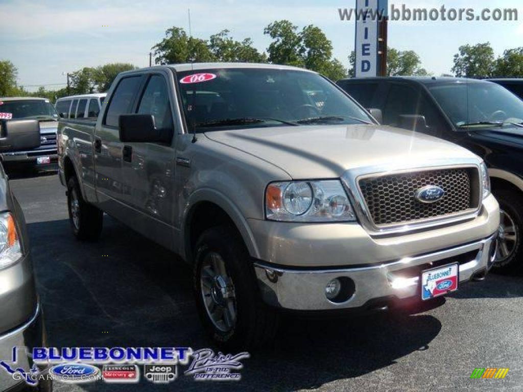 2006 F150 Lariat SuperCrew 4x4 - Smokestone Metallic / Black photo #5