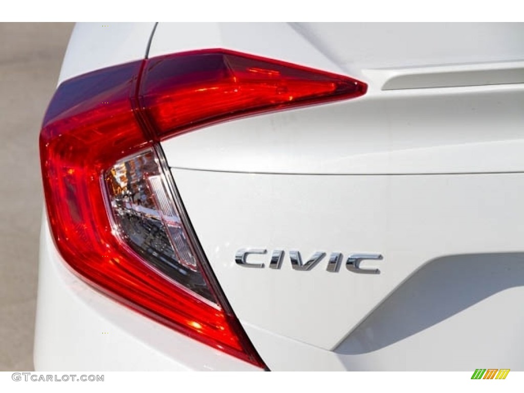 2019 Civic EX Sedan - Platinum White Pearl / Black photo #7