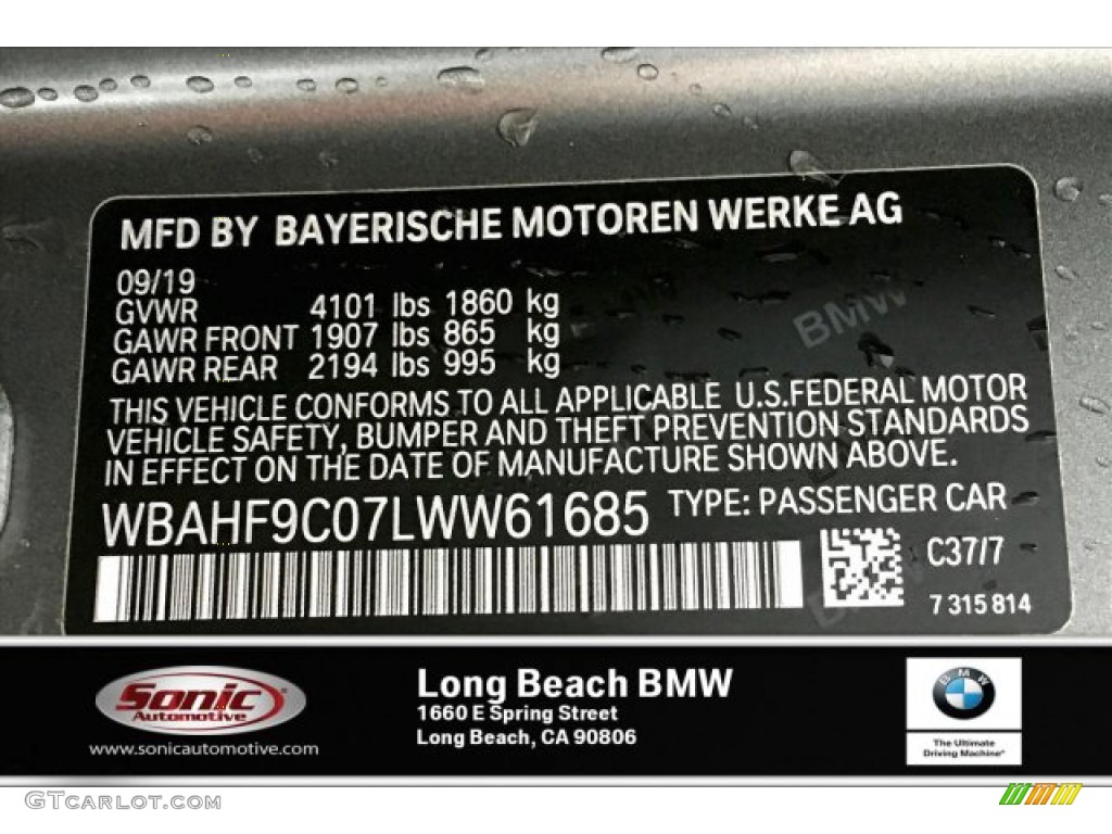 2020 BMW Z4 sDrive M40i Color Code Photos