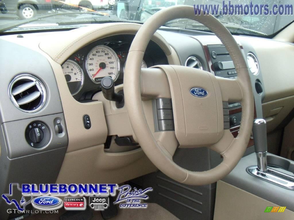 2006 F150 Lariat SuperCrew 4x4 - Oxford White / Tan photo #8