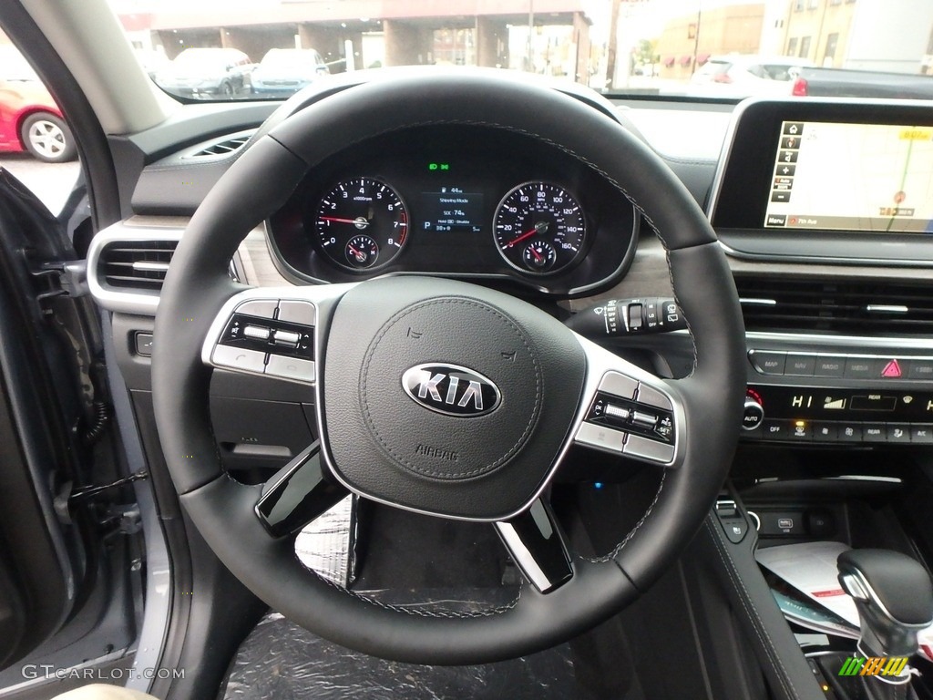 2020 Kia Telluride EX AWD Black Steering Wheel Photo #135895014