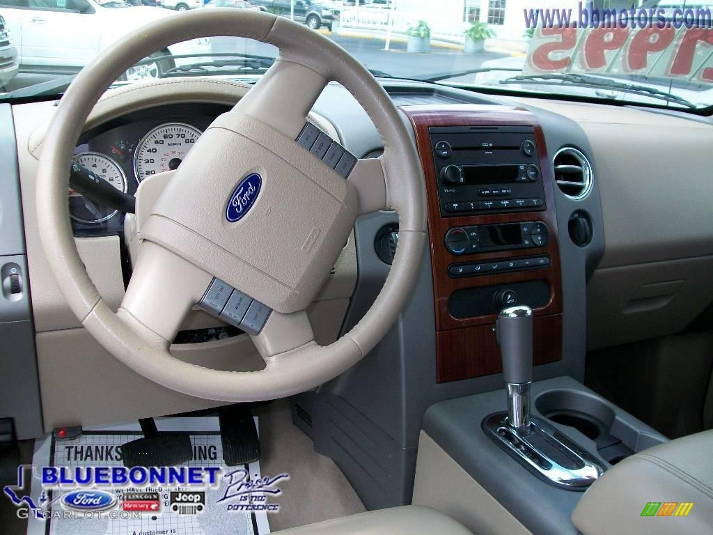 2006 F150 Lariat SuperCrew 4x4 - Oxford White / Tan photo #8