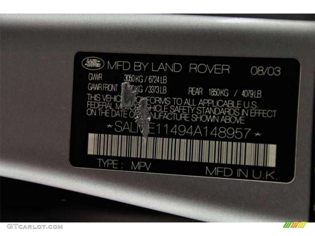 2004 Range Rover HSE - Zambezi Silver Metallic / Charcoal/Jet Black photo #11