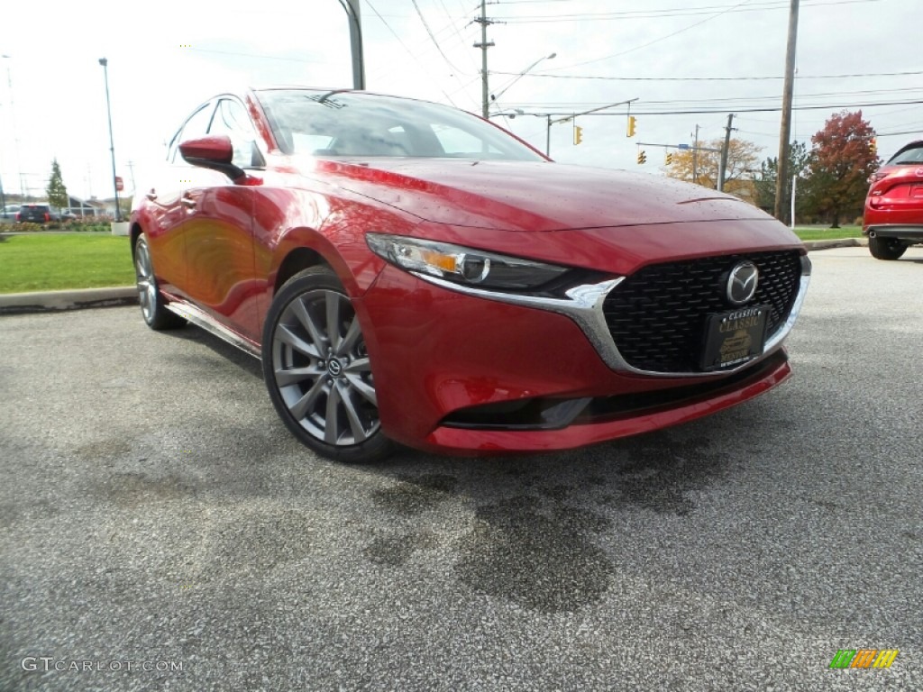 2020 MAZDA3 Preferred Sedan - Soul Red Crystal Metallic / Black photo #1