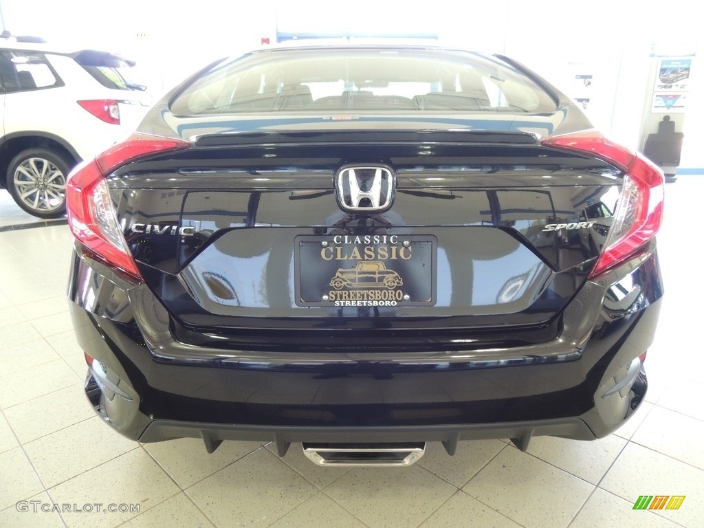 2020 Civic Sport Sedan - Crystal Black Pearl / Black photo #6