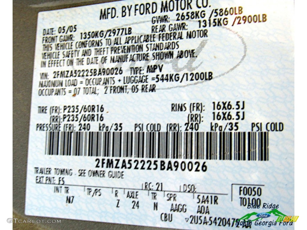 2005 Freestar SEL - Arizona Beige Metallic / Pebble Beige photo #18