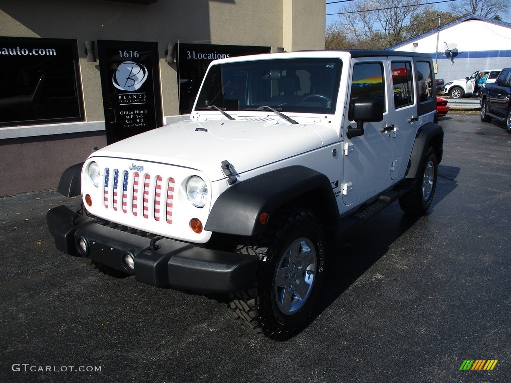 2009 Wrangler Unlimited X 4x4 - Stone White / Dark Slate Gray/Medium Slate Gray photo #2