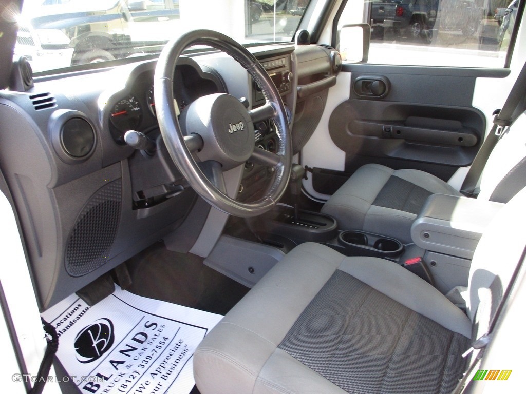2009 Wrangler Unlimited X 4x4 - Stone White / Dark Slate Gray/Medium Slate Gray photo #7