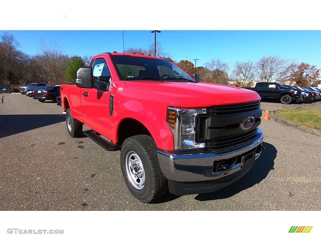 2019 F350 Super Duty XL Regular Cab 4x4 - Race Red / Earth Gray photo #1