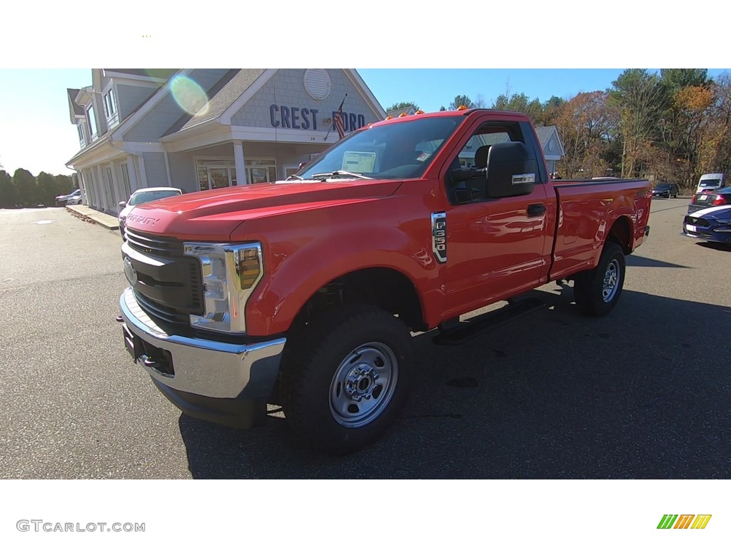 2019 F350 Super Duty XL Regular Cab 4x4 - Race Red / Earth Gray photo #10