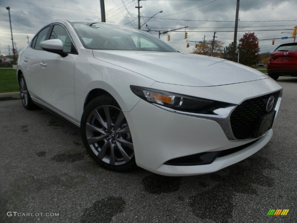 2020 MAZDA3 Sedan - Snowflake White Pearl Mica / Greige photo #1