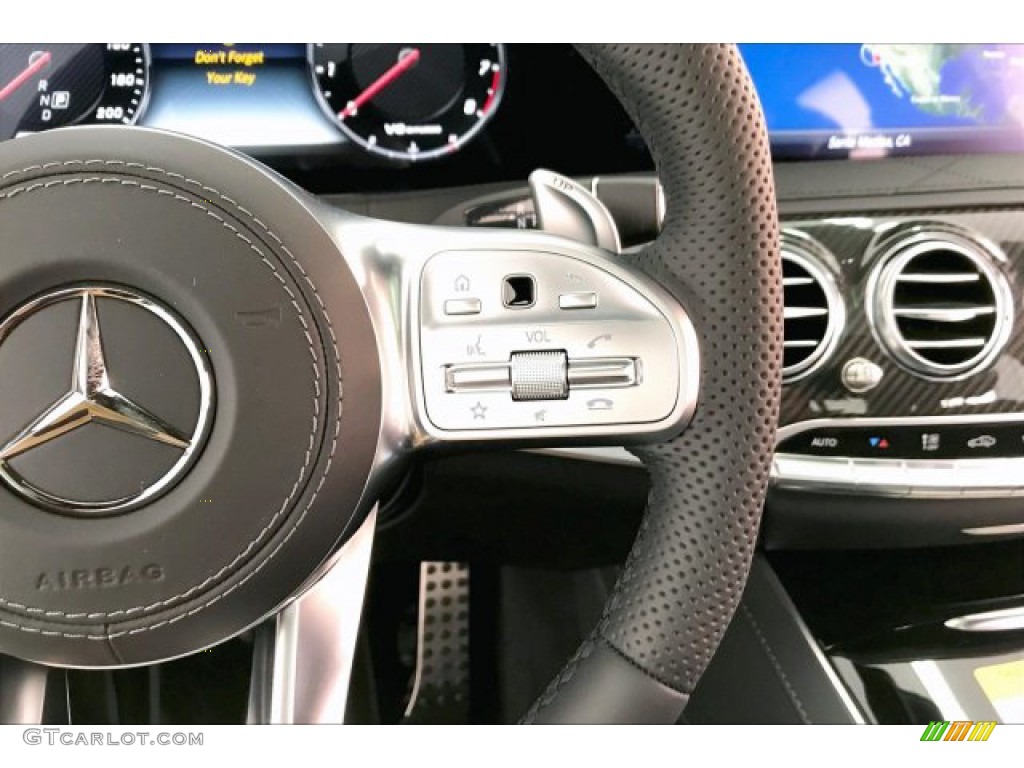 2020 Mercedes-Benz S 63 AMG 4Matic Sedan Black Steering Wheel Photo #135908498