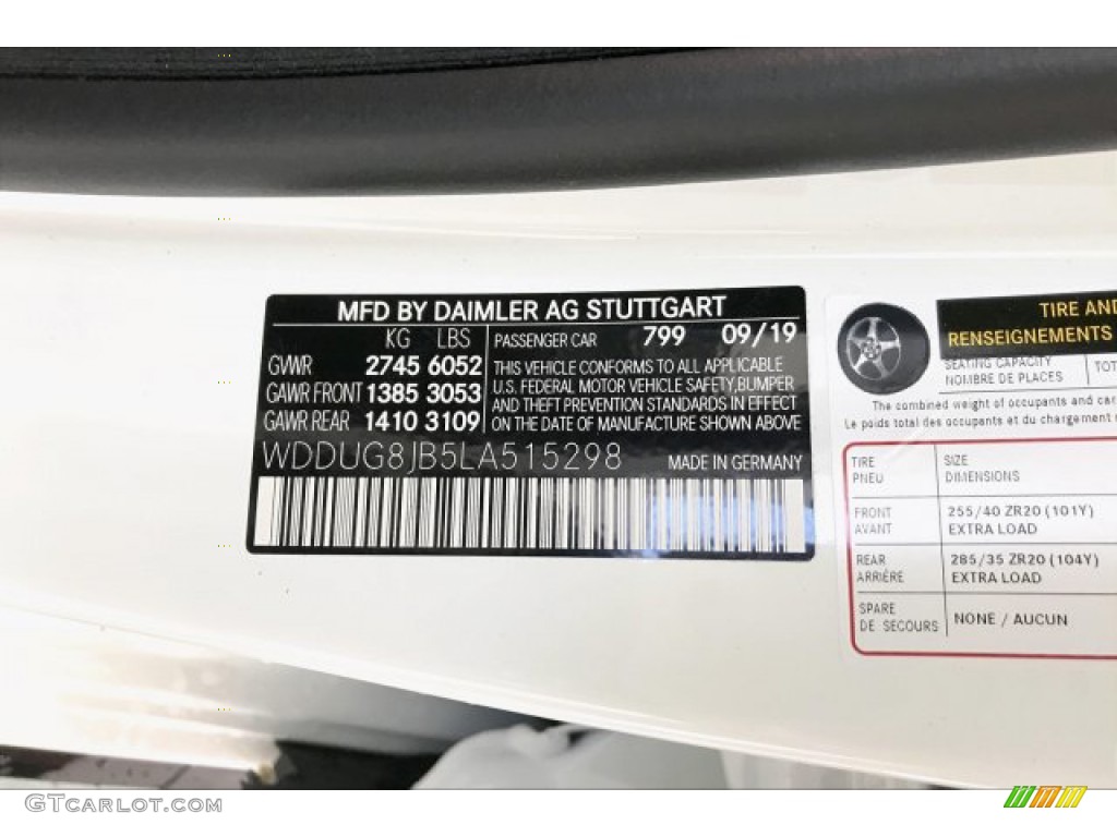 2020 S 63 AMG 4Matic Sedan - designo Diamond White Metallic / Black photo #24