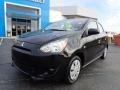 2015 Mystic Black Mitsubishi Mirage DE  photo #2