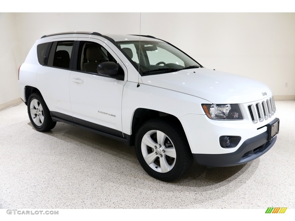 2014 Compass Sport 4x4 - Bright White / Dark Slate Gray/Light Pebble photo #1