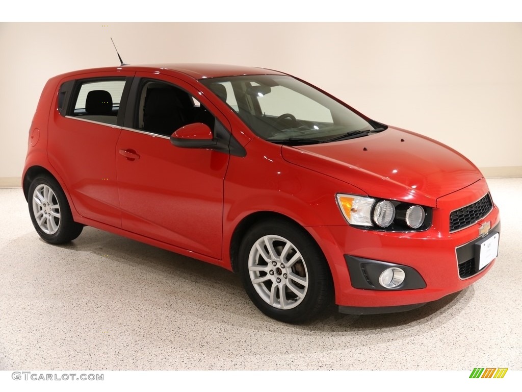 2012 Sonic LT Hatch - Victory Red / Jet Black/Dark Titanium photo #1