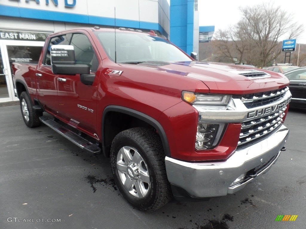 2020 Silverado 2500HD LTZ Crew Cab 4x4 - Cajun Red Tintcoat / Gideon/­Very Dark Atmosphere photo #1