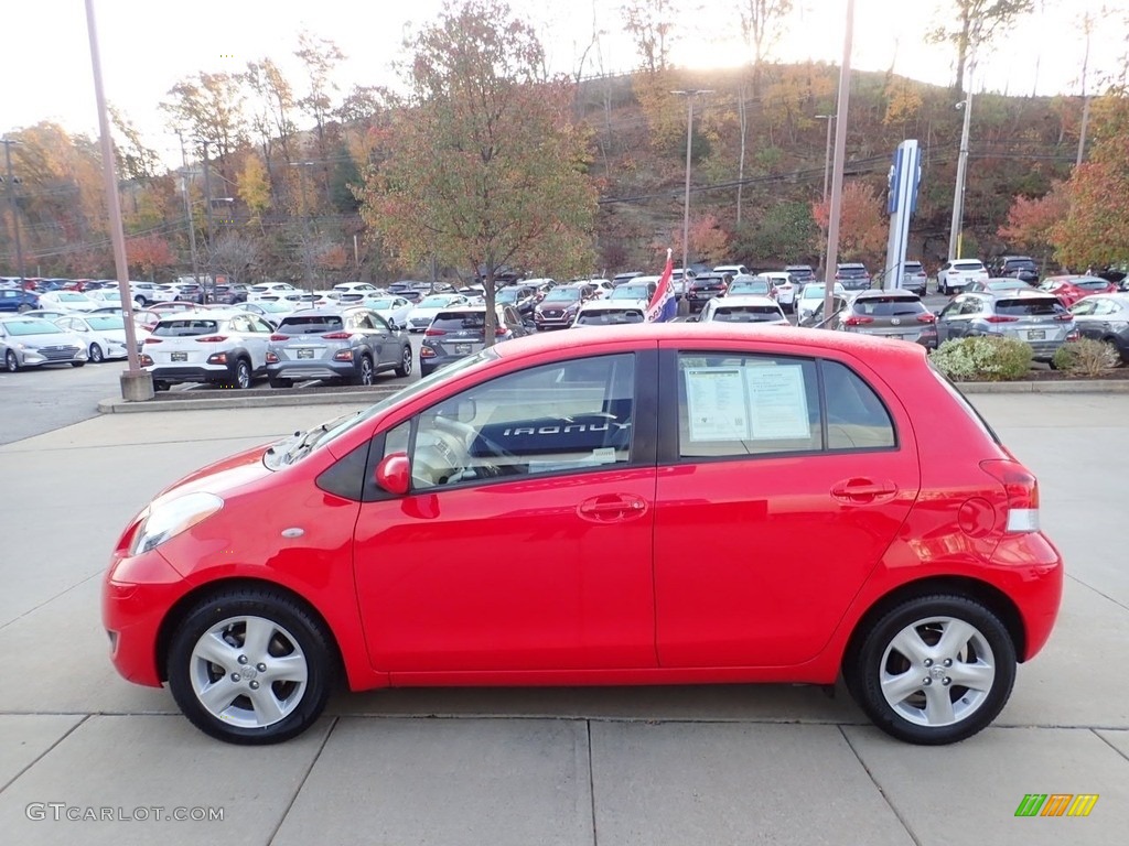 2009 Yaris 5 Door Liftback - Absolutely Red / Dark Charcoal photo #6
