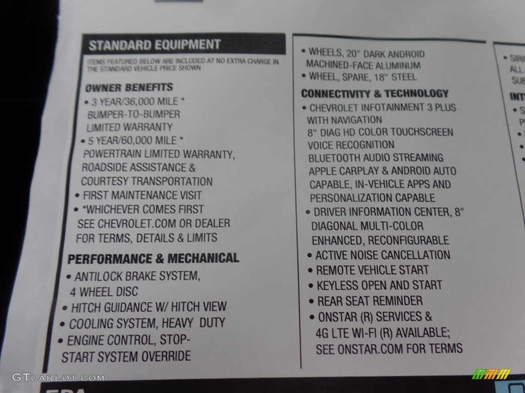 2020 Chevrolet Blazer RS AWD Window Sticker Photo #135918977
