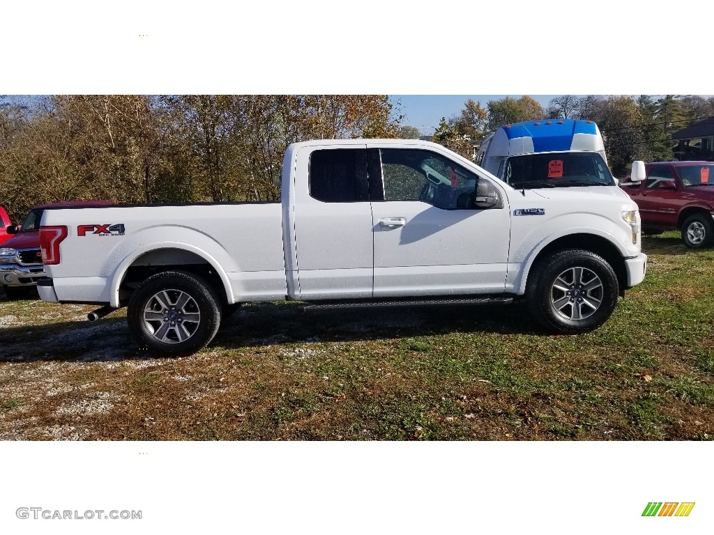 2015 F150 XLT SuperCab 4x4 - Oxford White / Black photo #1