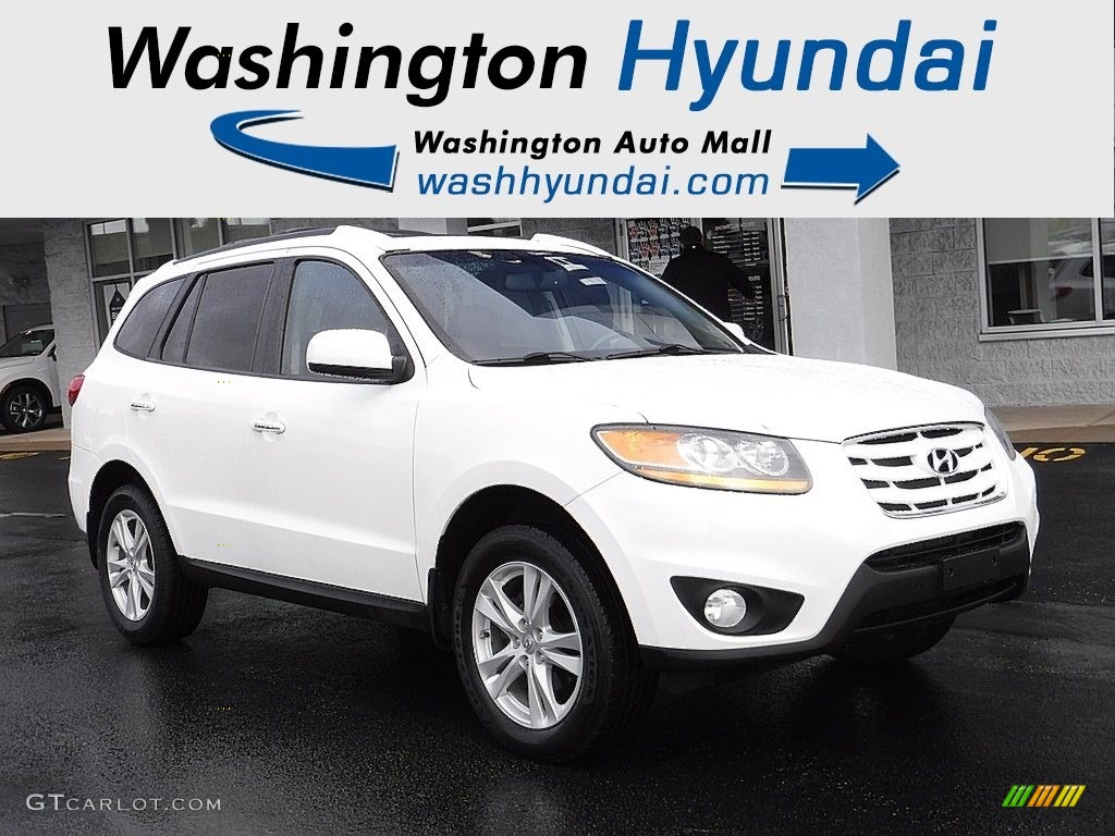 Pearl White Hyundai Santa Fe