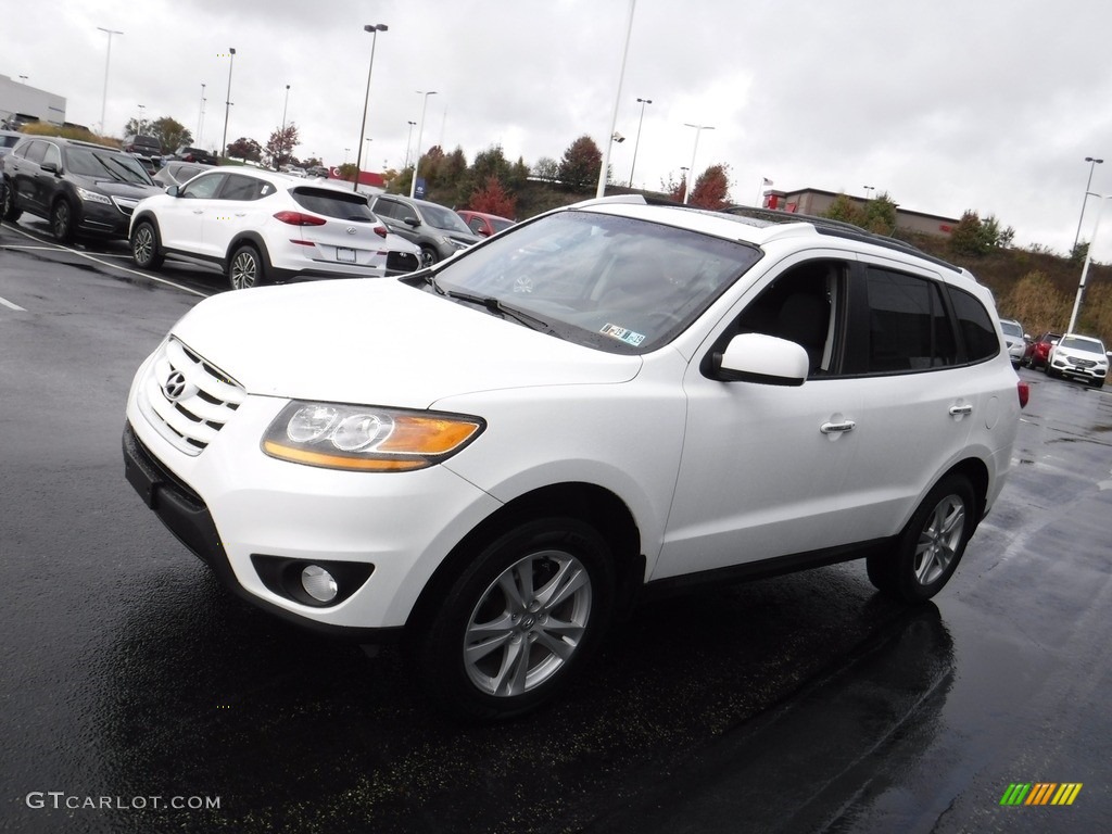 2010 Santa Fe Limited 4WD - Pearl White / Cocoa Black photo #6