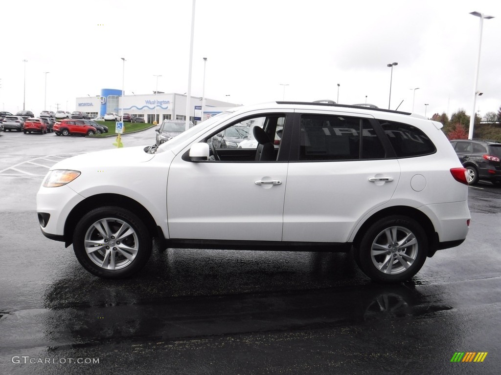 2010 Santa Fe Limited 4WD - Pearl White / Cocoa Black photo #7