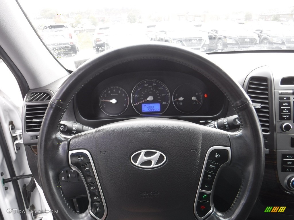 2010 Santa Fe Limited 4WD - Pearl White / Cocoa Black photo #23