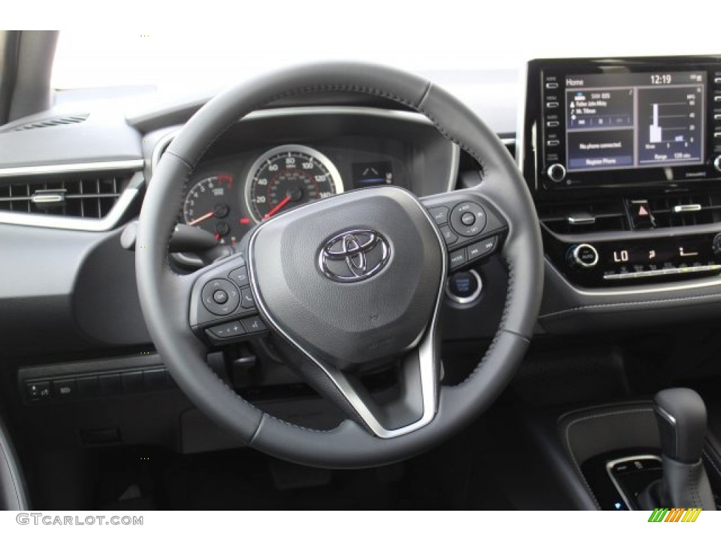 2020 Toyota Corolla Hatchback SE Black Steering Wheel Photo #135927376
