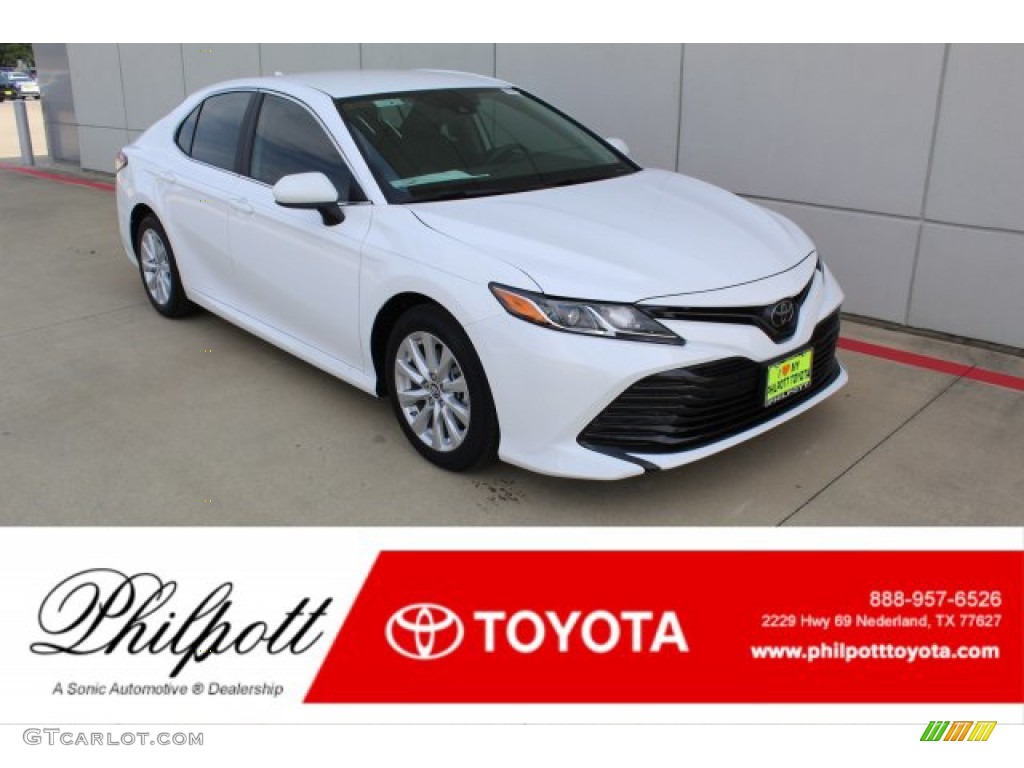 2019 Camry LE - Super White / Ash photo #1