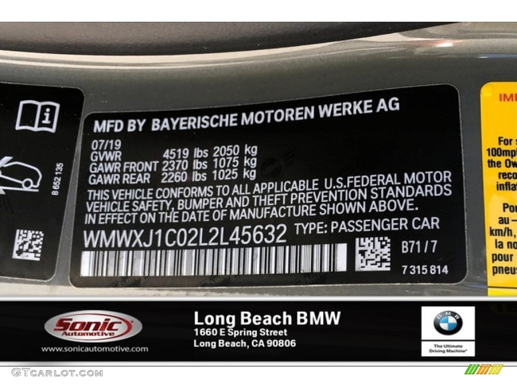 2020 Clubman Color Code B71 for Moonwalk Grey Photo #135928711