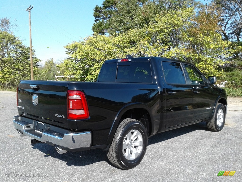 2020 1500 Laramie Crew Cab 4x4 - Diamond Black Crystal Pearl / Black photo #6