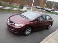 2013 Crimson Red Pearl Honda Civic LX Sedan  photo #5