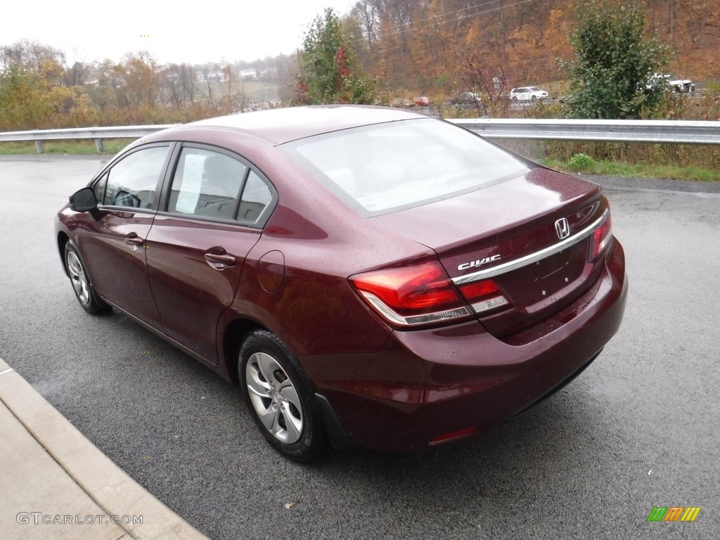 2013 Civic LX Sedan - Crimson Red Pearl / Beige photo #6