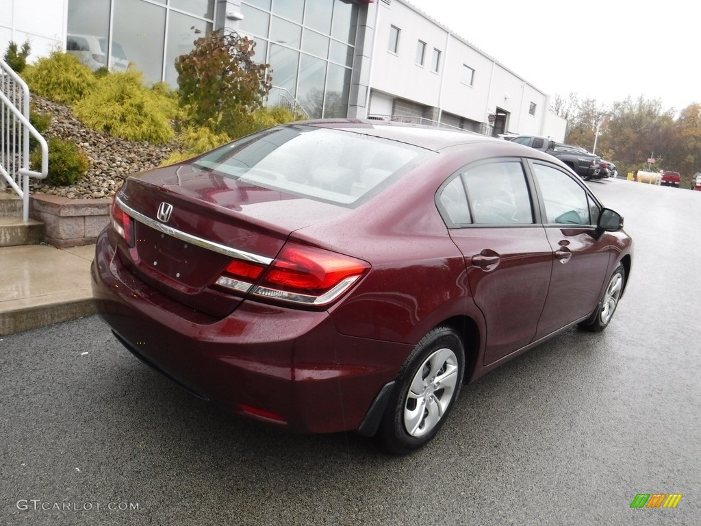 2013 Civic LX Sedan - Crimson Red Pearl / Beige photo #8